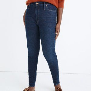 Madewell 9" Mid-Rise Skinny Jeans 31 Orland Wash TENCEL Denim Edition Dark Blue